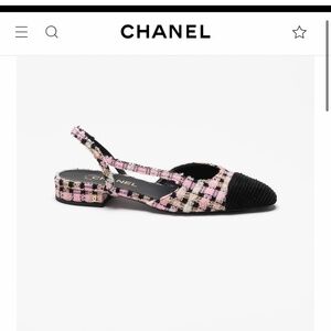 Pink chanel slingbacks